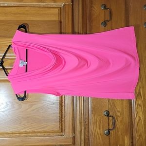Dressy hot pink tank top.